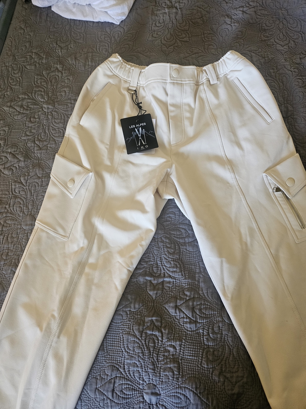 IRO Cream Cargo Trousers with Pocket Details
